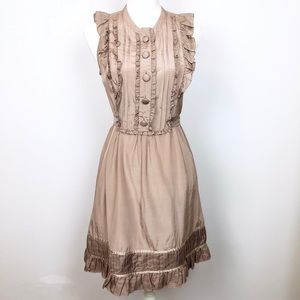 Ted Baker Silk Blend Dusty Champagne Dress 2 U